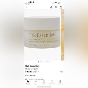 Oak Essentials Hydra Eye Balm - Cream NEW and SEALED!